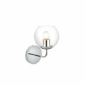 Cling 110 V E26 One Light Vanity Wall Lamp, Chrome CL2946148